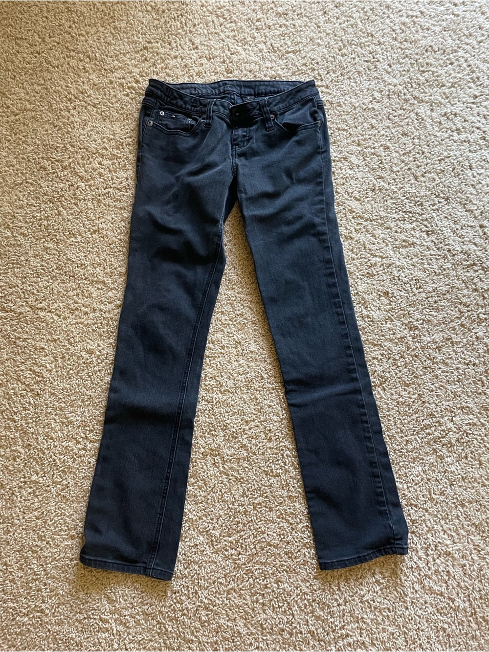 Black denim jeans straight cut size 30
